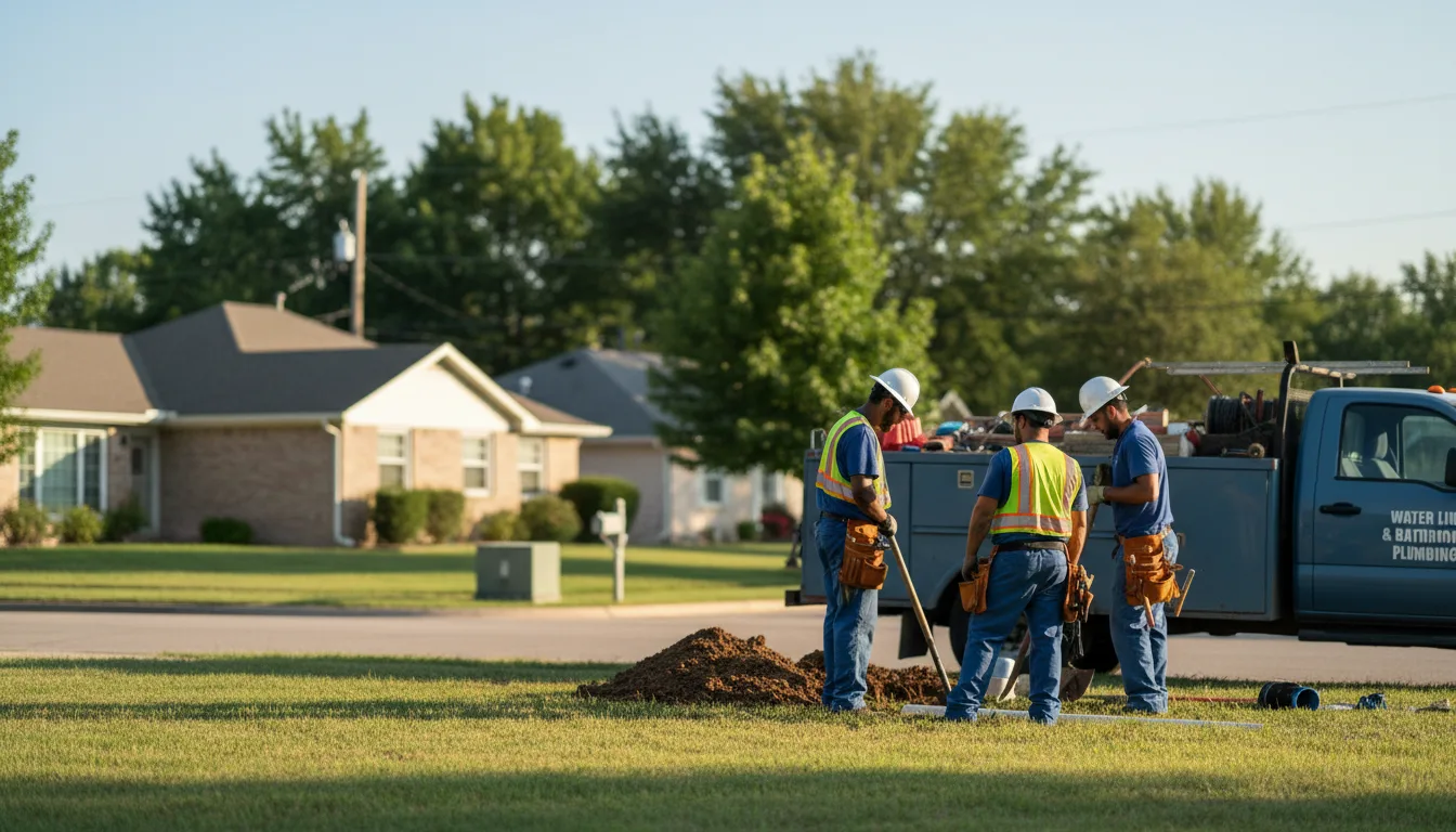 Residential water line and bathroom plumbing service in Otis, LA